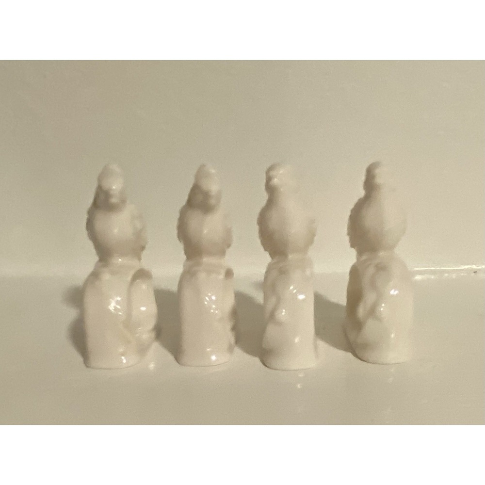 Ardalt Napkin Ring Holders Birds VTG Set of 4 White Farmhouse Porcelain Japan